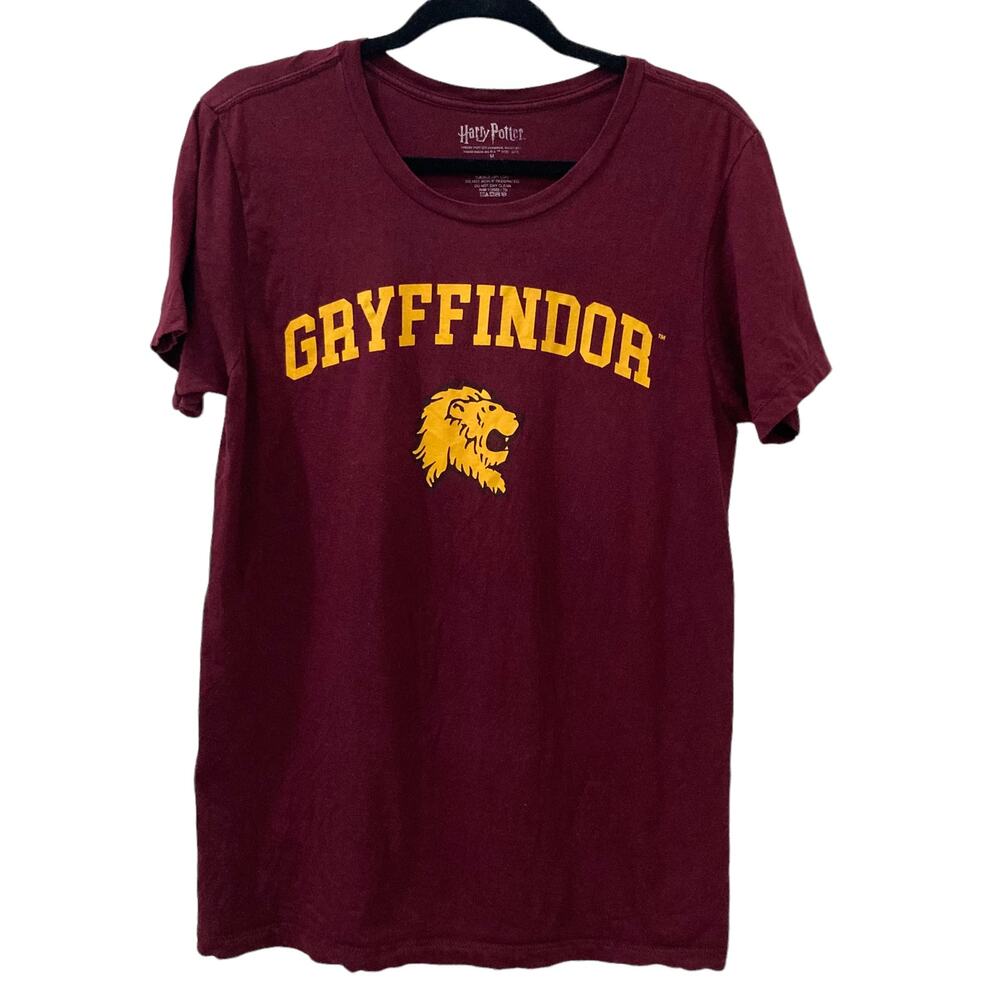 Harry Potter Shirt Dark Red Gryffindor Short Sleeve T Shirt Size Medium